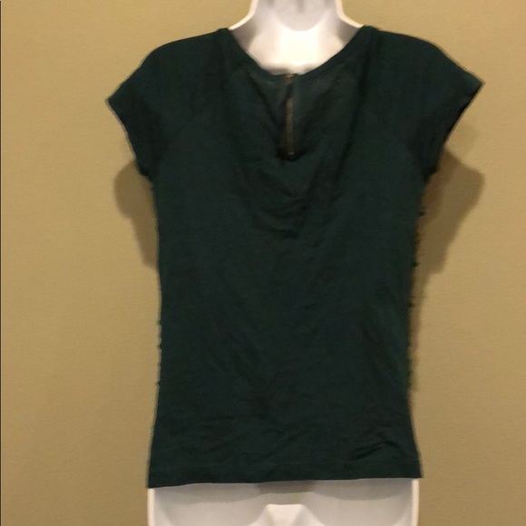 Green sequin Ann Taylor Loft Shirt - Picture 2 of 4